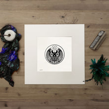 "MOONA" Totem Blessing, CHAMELEON & OWL. Symbolic Animal Art, Visual Shield & Mascot. Home Decor.