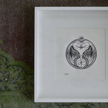 "Autumn" Totem blessing print. SNAKE EAGLE. Symbolic Animal Art, Visual Wall Shield. Home Decor