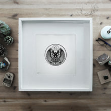 "MOONA" Totem Blessing, CHAMELEON & OWL. Symbolic Animal Art, Visual Shield & Mascot. Home Decor.
